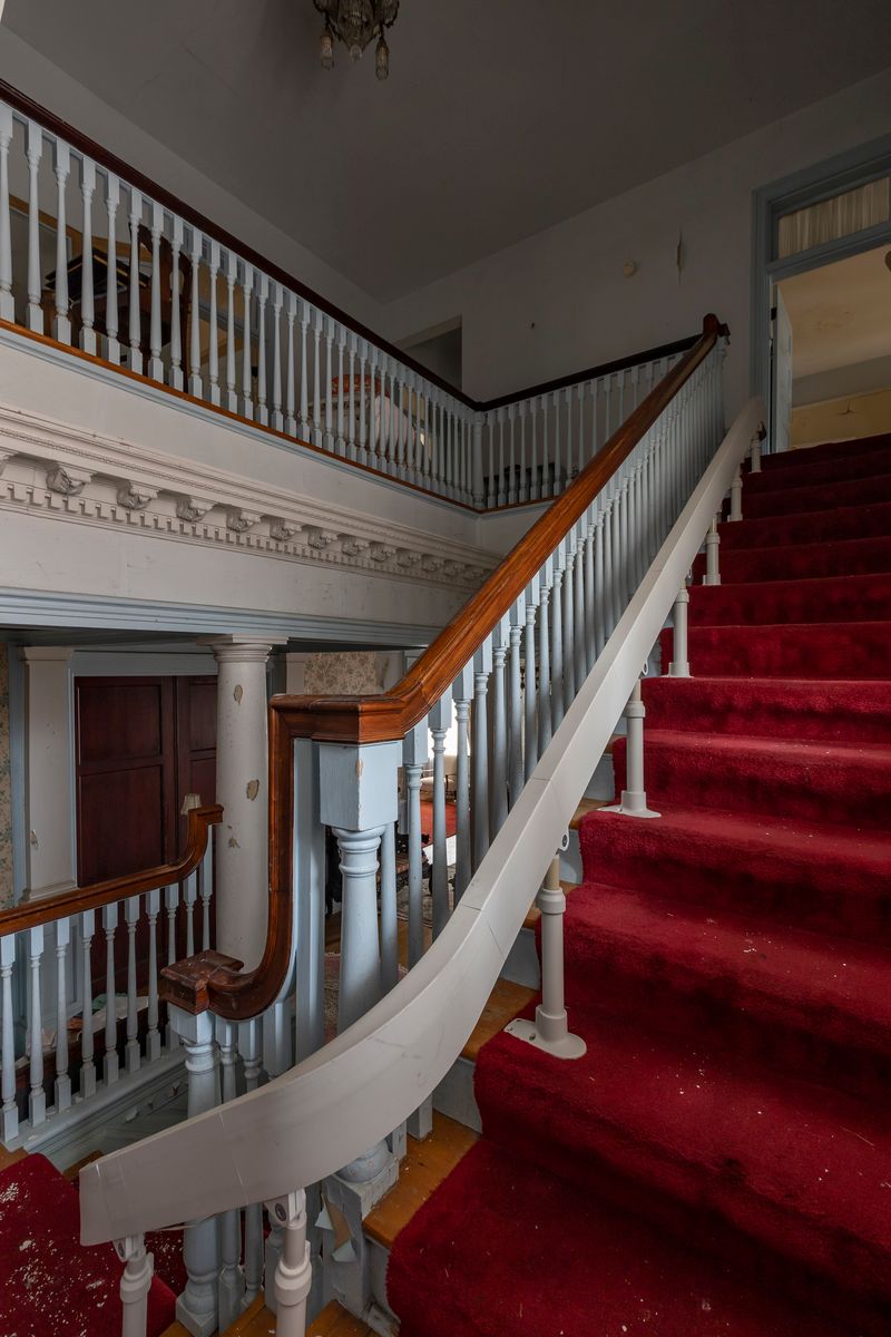 Theatrical Stairs and Velvet Drama