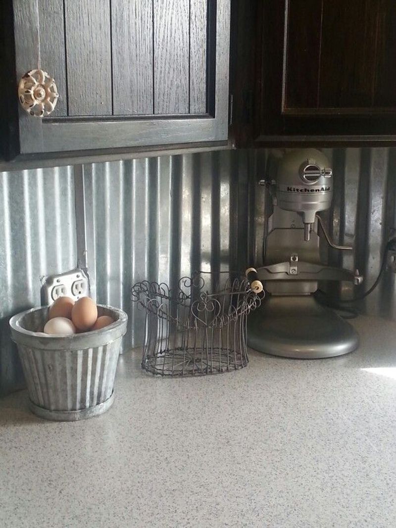 Galvanized Metal: Watering Trough Meets Wall Protection