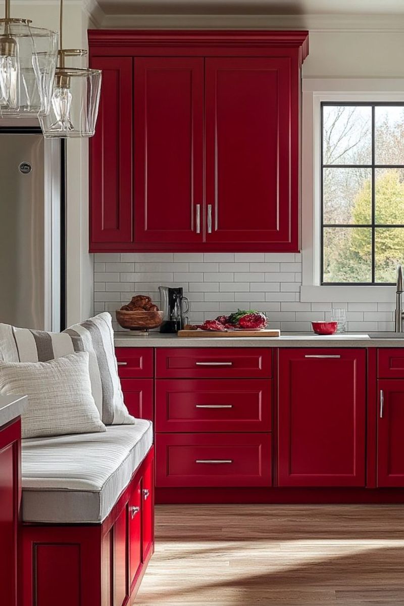 Poppy Red Contemporary Minimalism