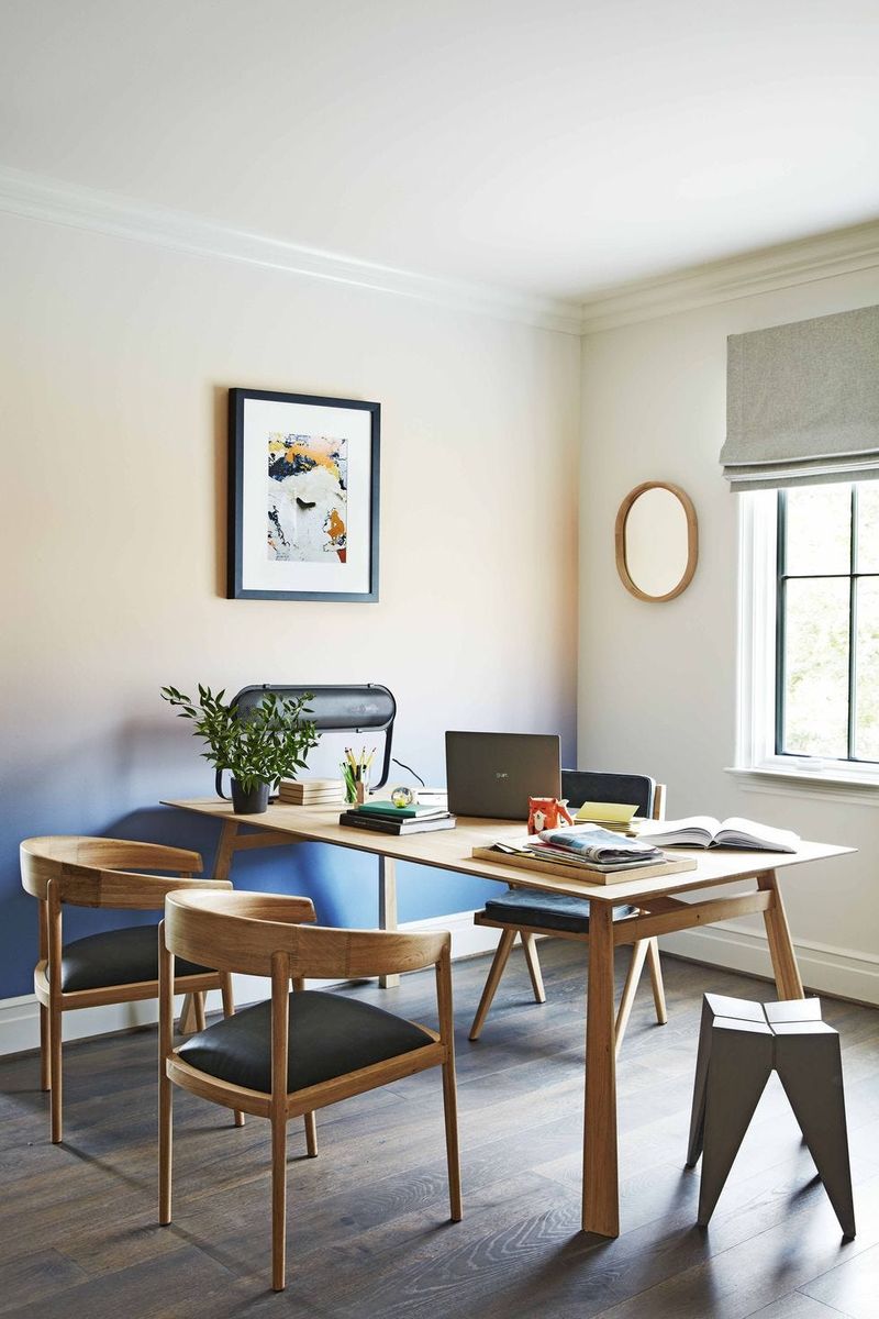 Separate Work and Dining Spaces