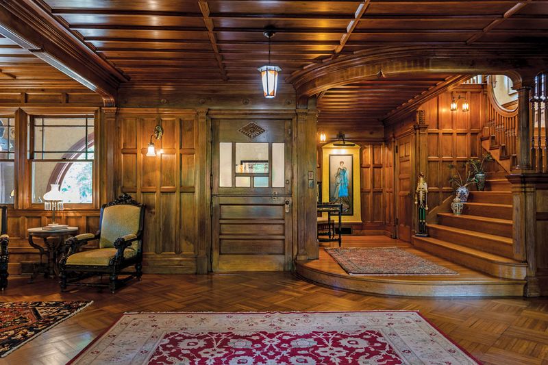 Grand Entrance Hall With Original Woodwork