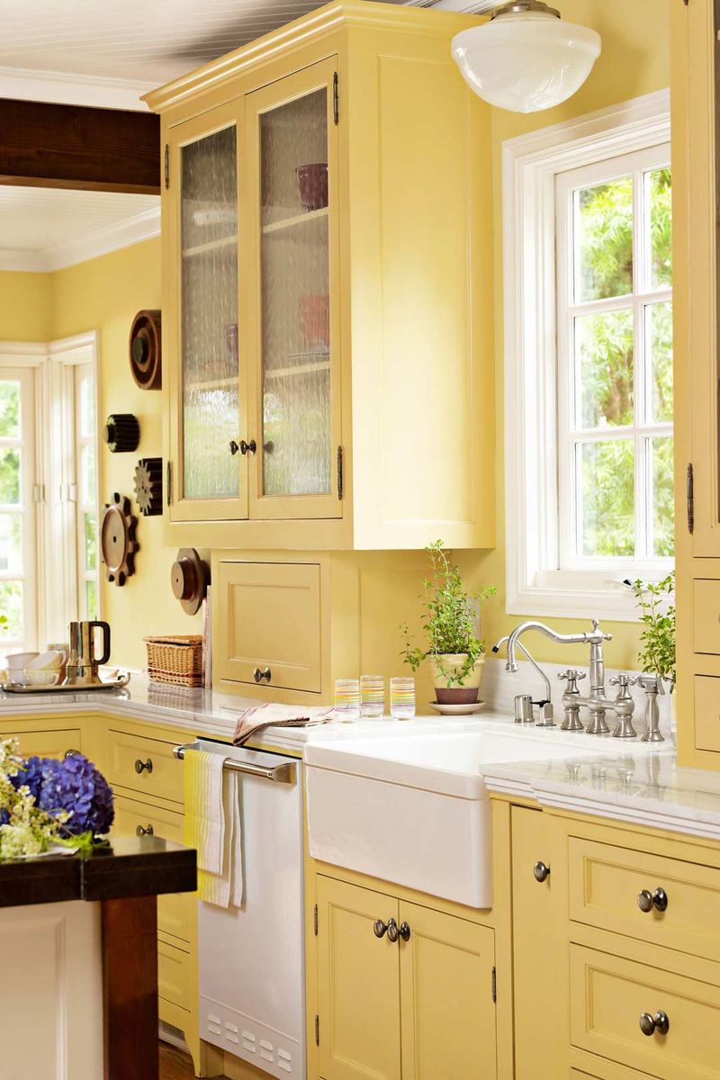 Butter Yellow Kitchens