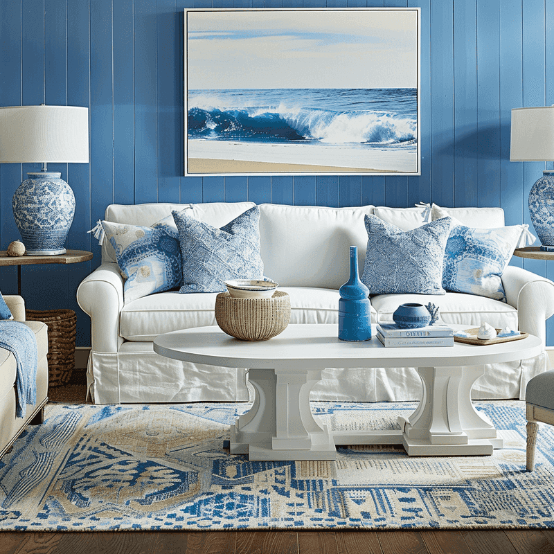 Mediterranean Blues And Whites