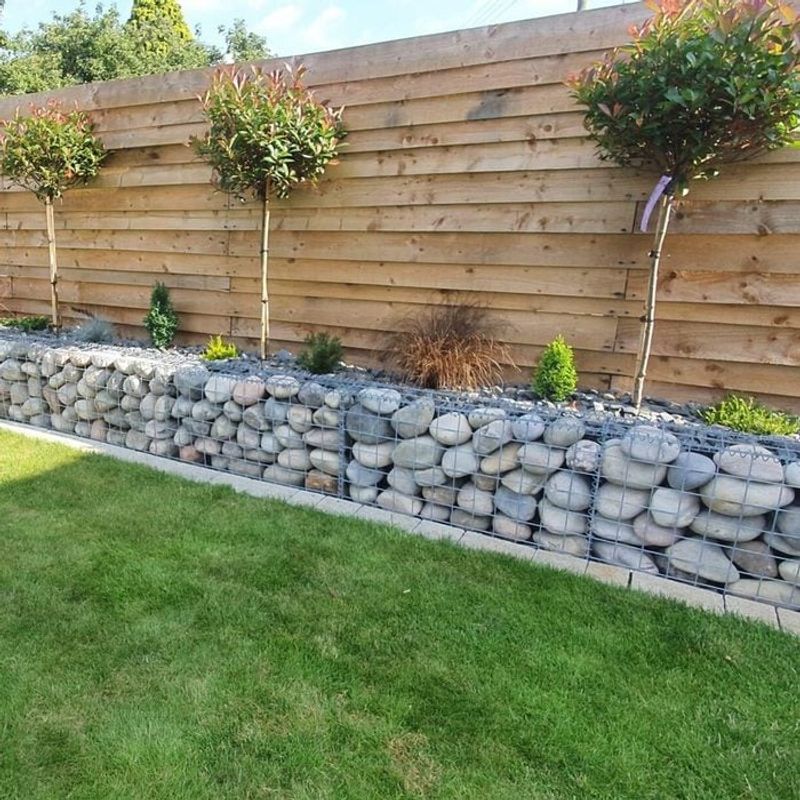 Gabion Base, Wood Top
