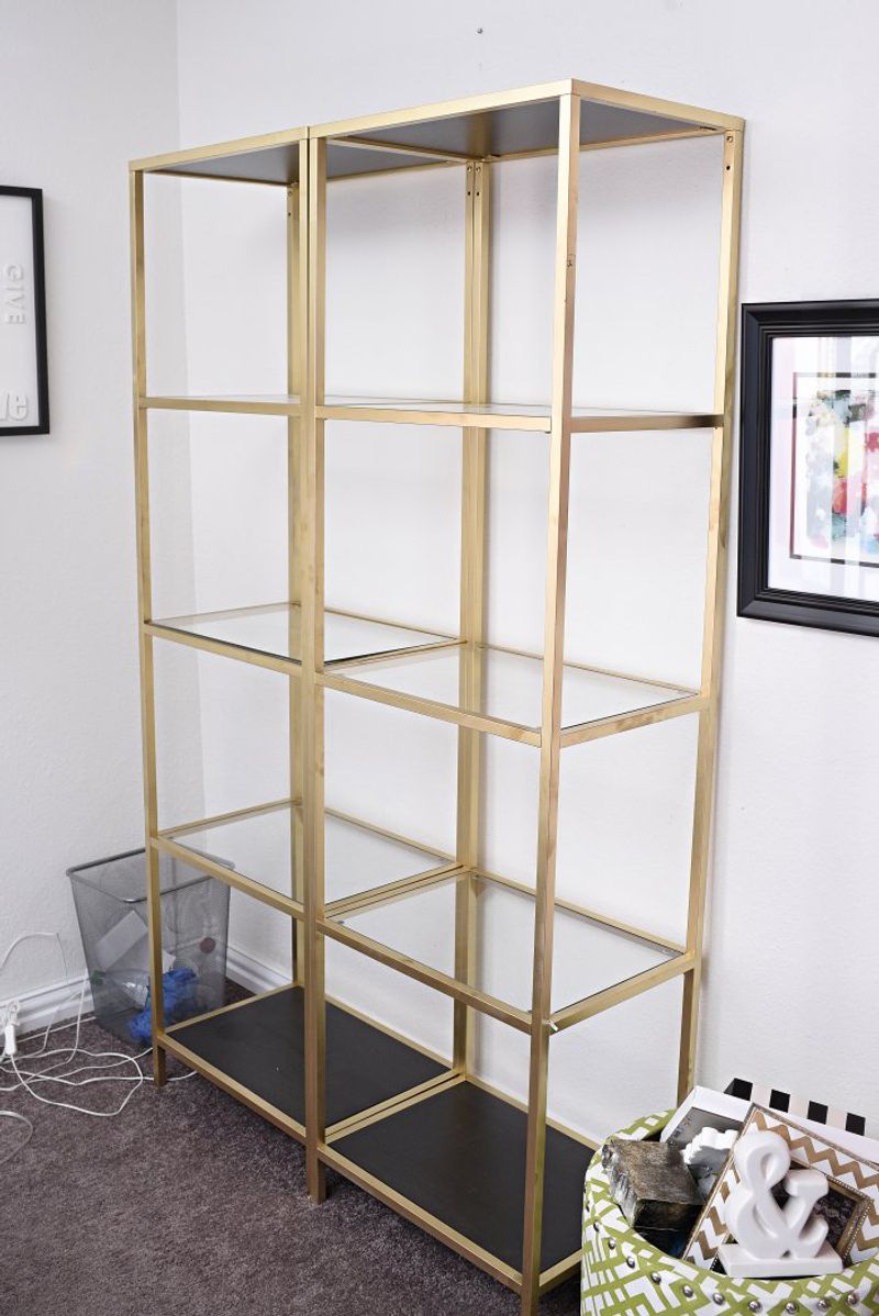 Gold-Accented VITTSJÖ Shelving