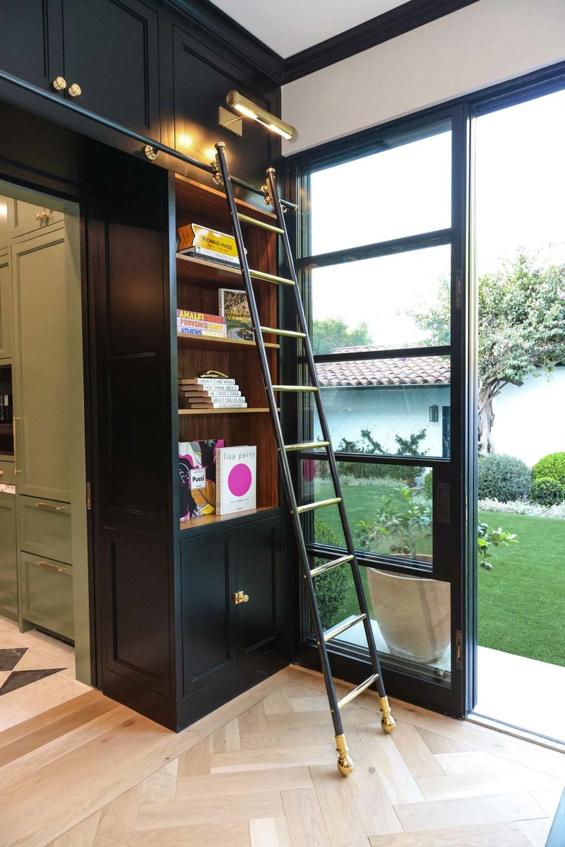 Vintage Rolling Ladder for Tall Collections