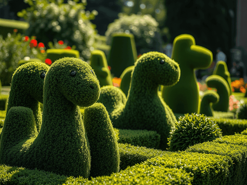 Whimsical Topiaries Add Playful Structure