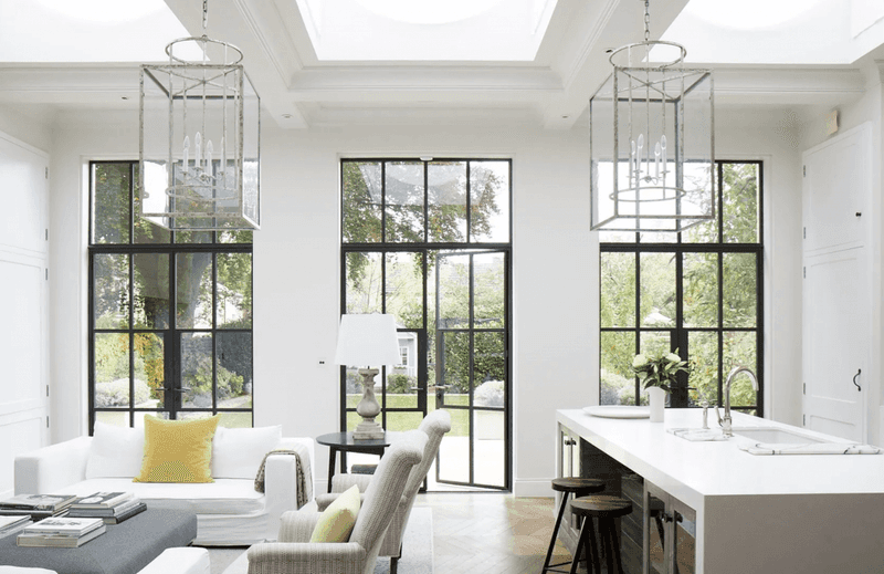 Black-Framed Factory Windows