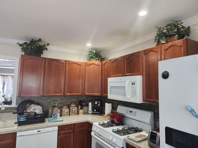 Dusty Fake Plants On Top Of Cabinets
