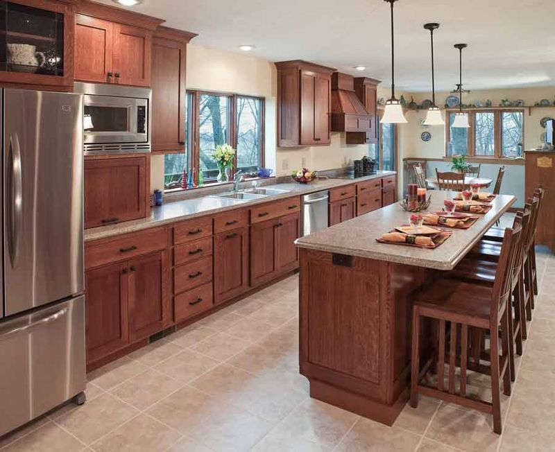 Quarter-Sawn Oak Cabinets