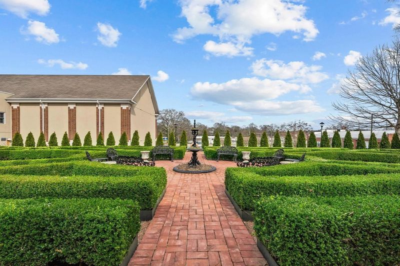 Backyard Garden And Fountain