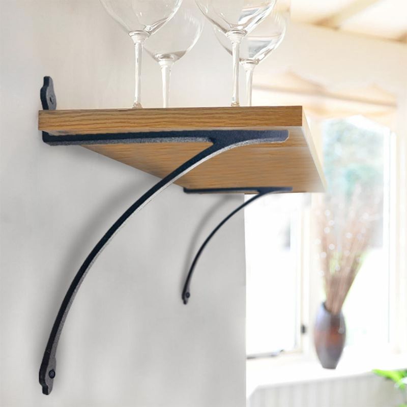 Open Shelving with Iron Supports