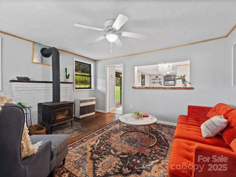 Living Room With Fireplace