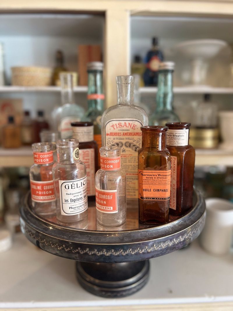 Display Vintage Apothecary Bottles