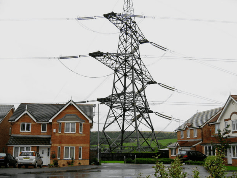 Houses Near High-Voltage Power Lines