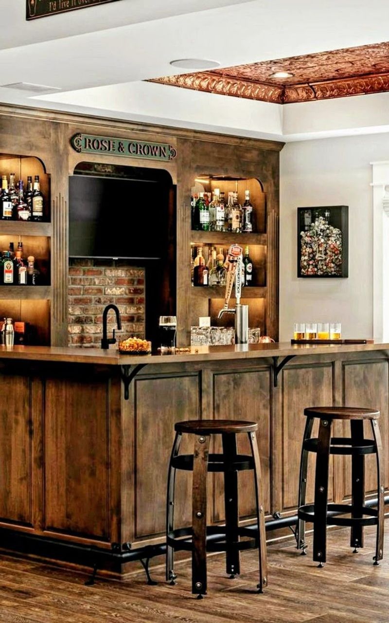Rustic Pub-Style Bar