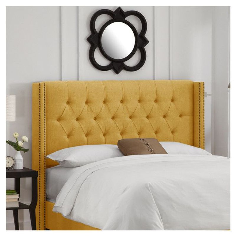 Canary Yellow Upholstered Headboard