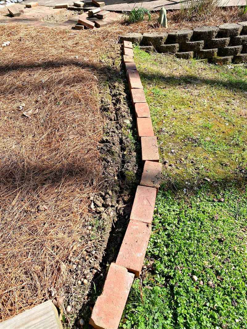 Add Reclaimed Brick Edging