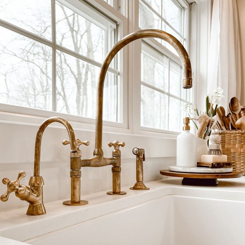 Swap Out Standard Faucets For Aged Brass
