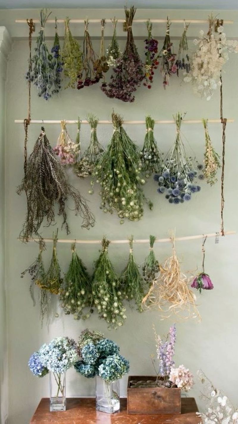 Arrange Dried Herb Bundles