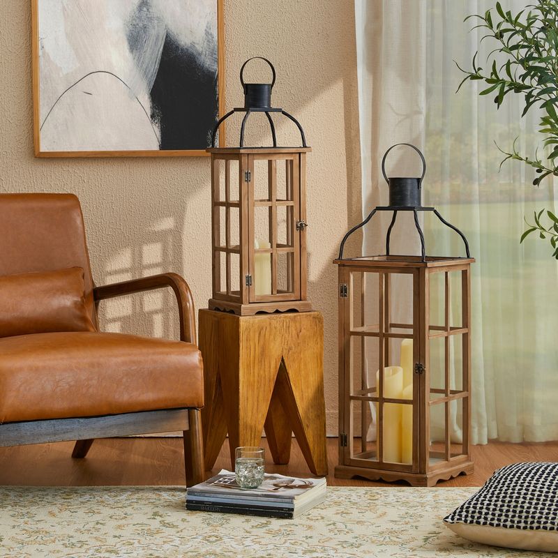 Oversized Lanterns With Pillar Candles