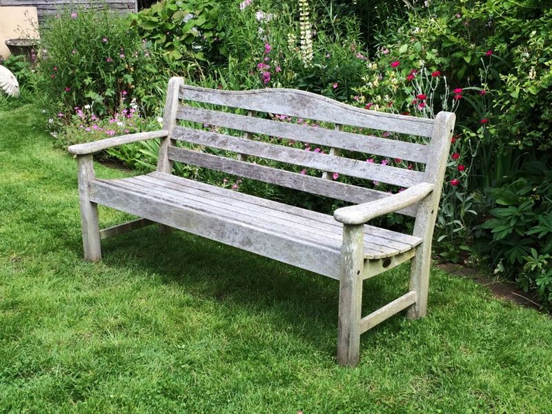 Add Weathered Garden Benches