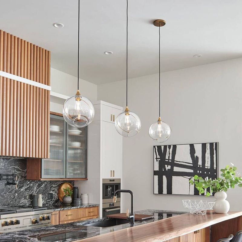 Hanging pendant lights that double as forehead targets