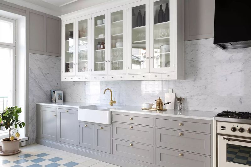 Glass Cabinet Doors Extend Sight Lines