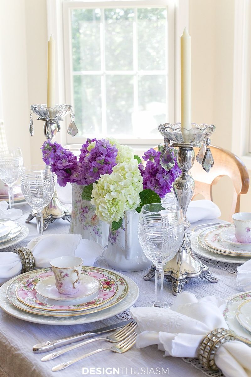 Set the Table with Mixed Vintage Dishware