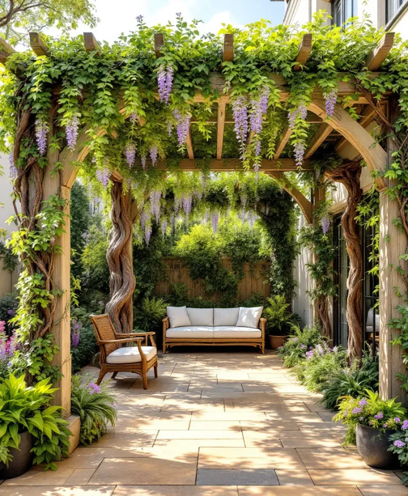 Pergola with Climbing Vines