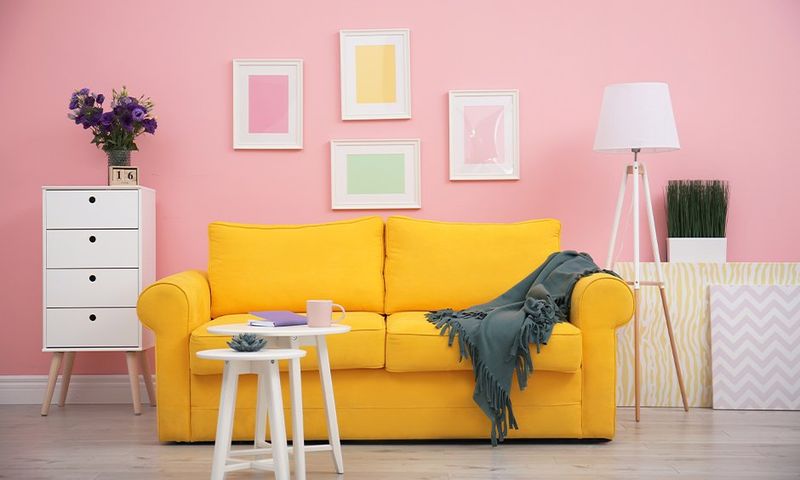 Pastel Pink and Bright Yellow