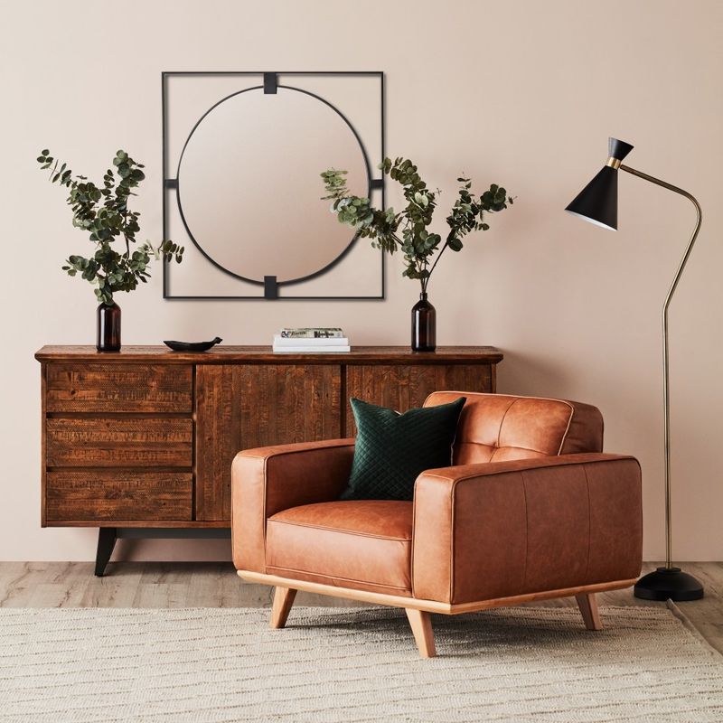 Leather Armchair Reading Nook
