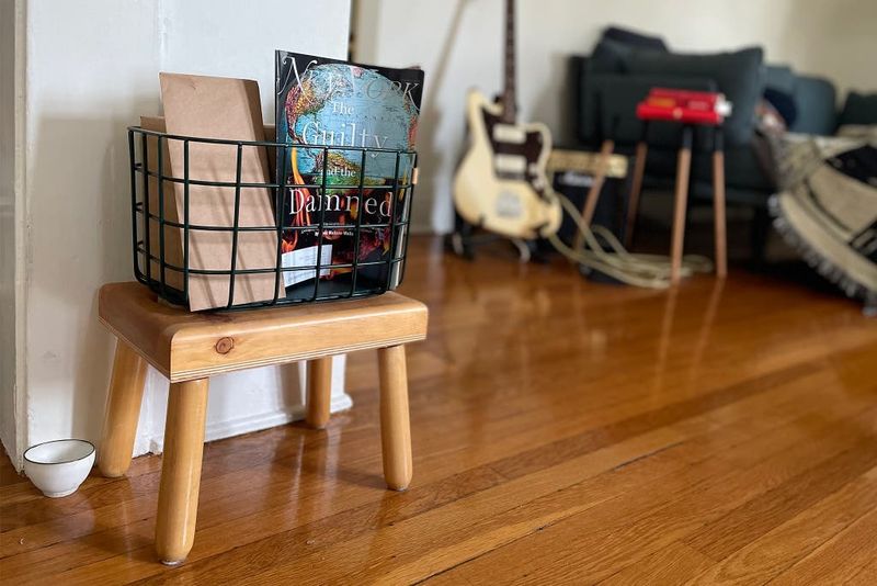Wooden Stools That Migrate Through Rooms