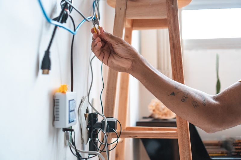 Exposed Electrical Cords: The Room's Nervous System