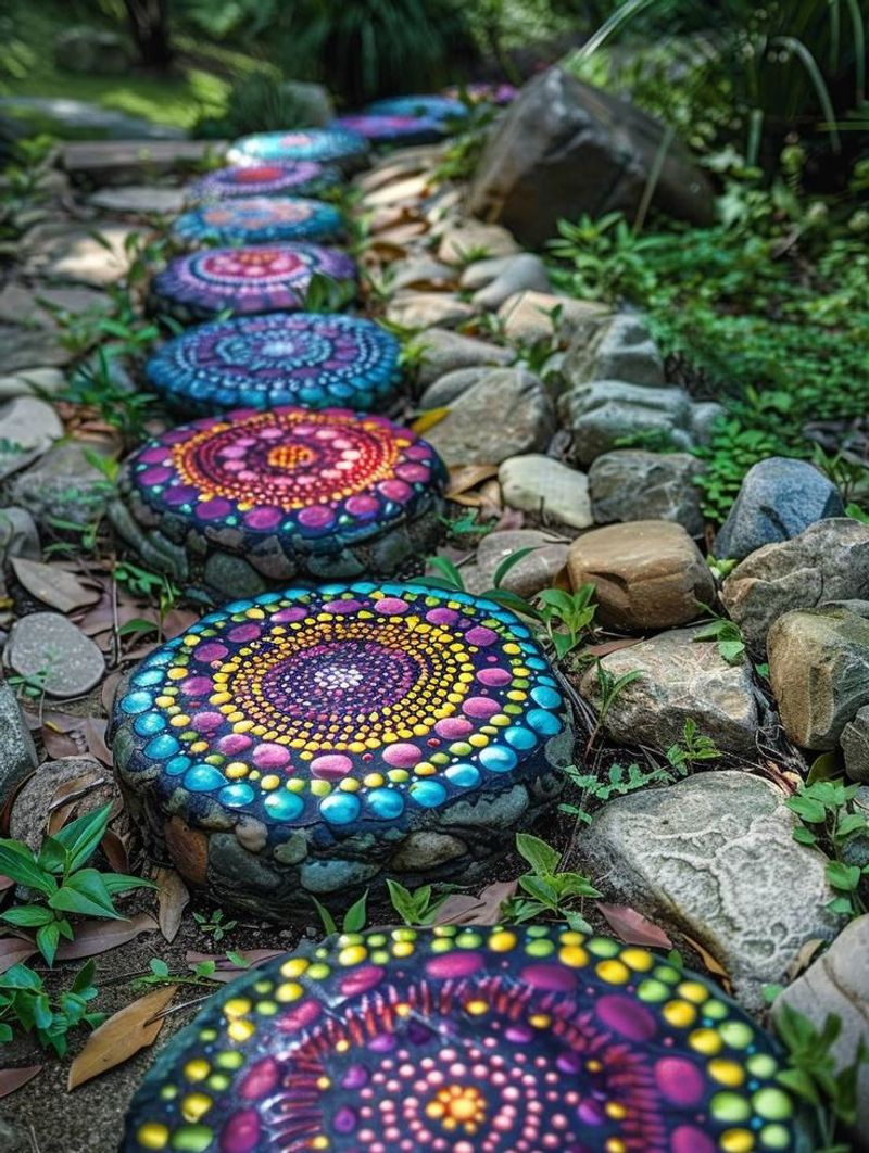 Painted Stepping Stones Chart Wandering Paths