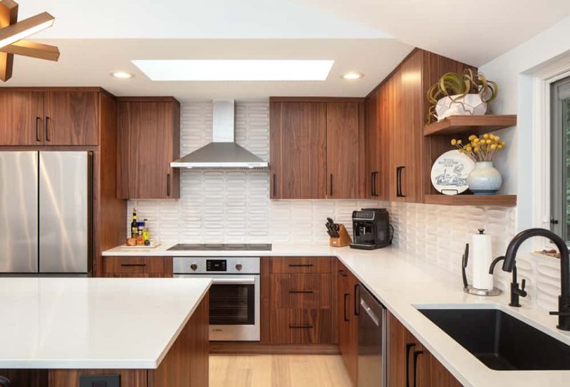 1970s Split-Level + Warm Woodgrain Laminate