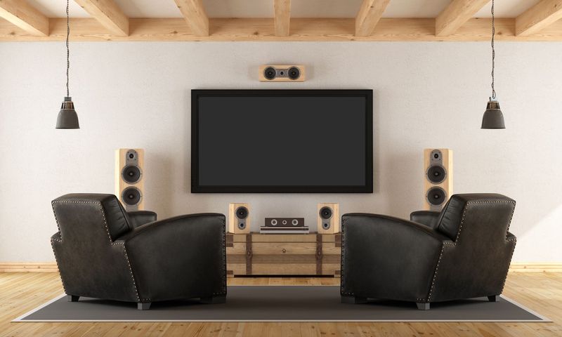 Media Rooms With Built-In Equipment