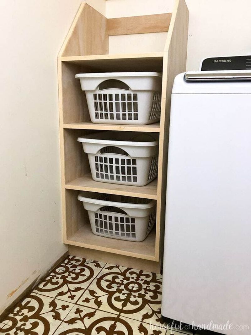 Stackable Laundry Baskets with Labels