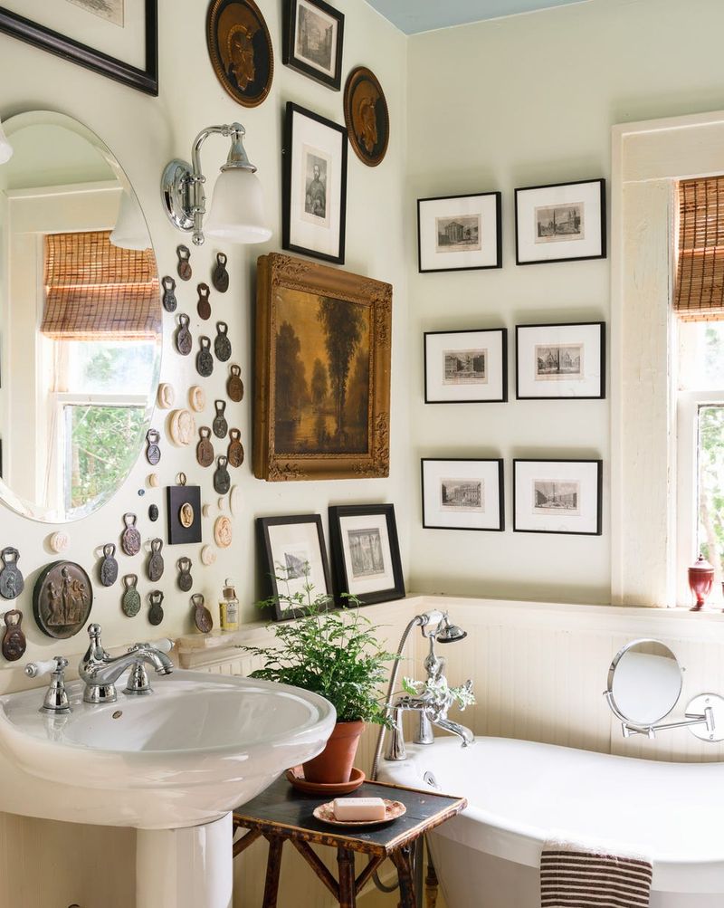 Arrange Framed Vintage Postcards