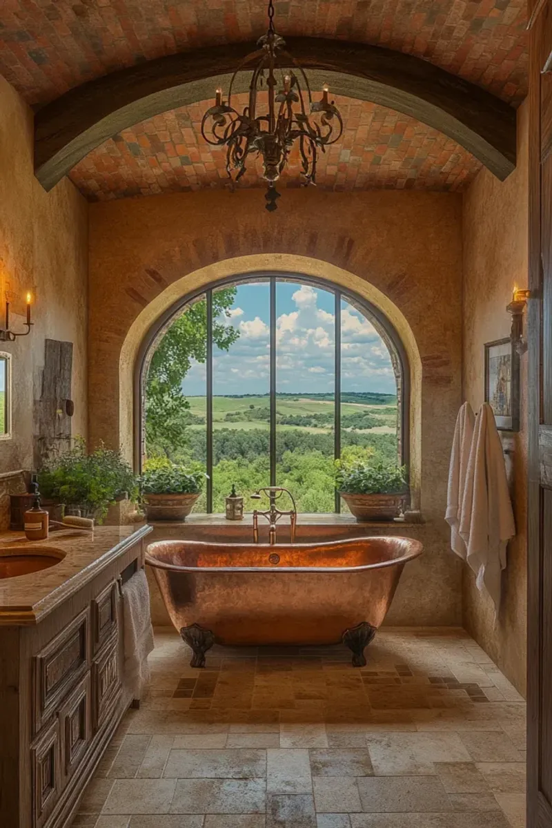 Sunken Travertine Tub Chamber