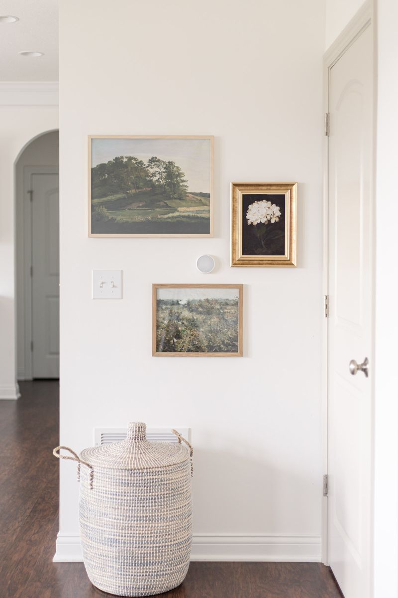 Hide Thermostat Eyesores with Mini Gallery Walls