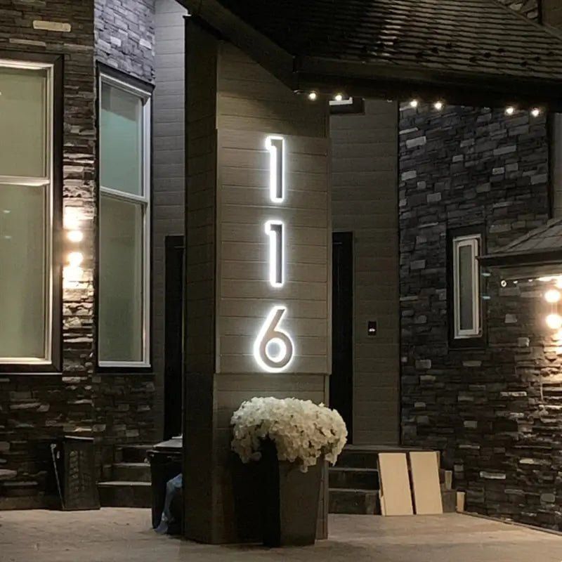 Backlit House Number Display