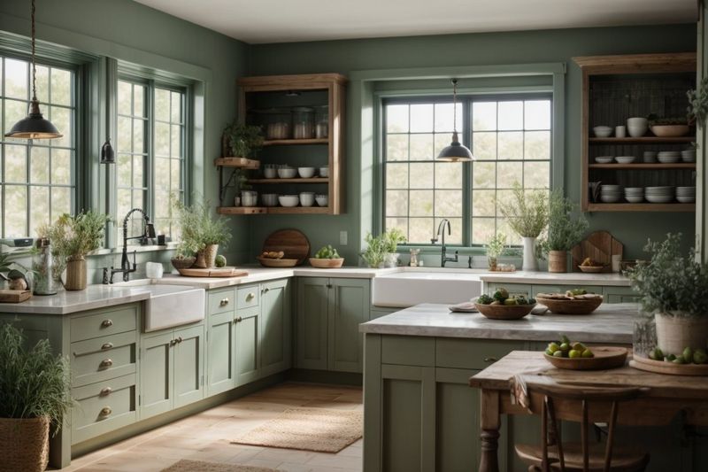 Paint Cabinets In Buttermilk Or Sage