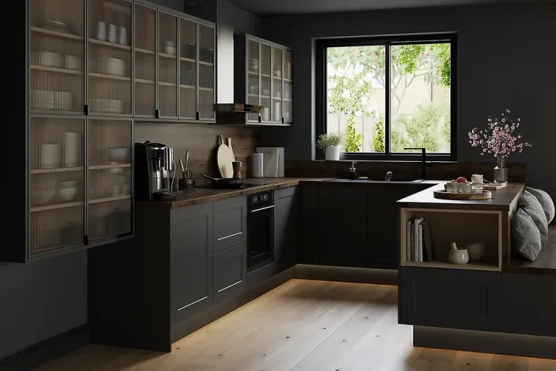 MISTAKE: Dark Cabinets Create Cave Effect
