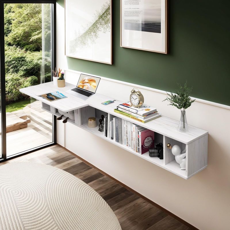 Wall-Mounted Desk Area