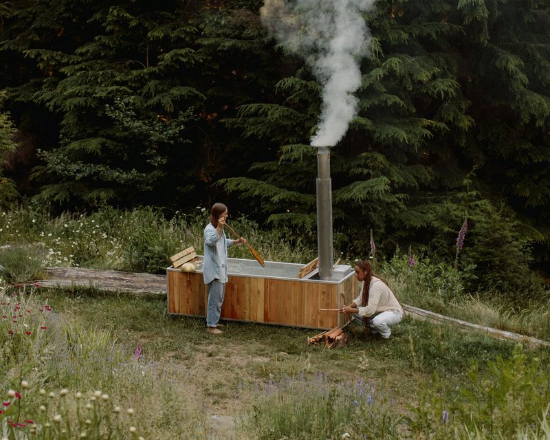 Wood-Fired Hot Tub