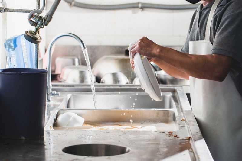 Washing Dishes While Cooking