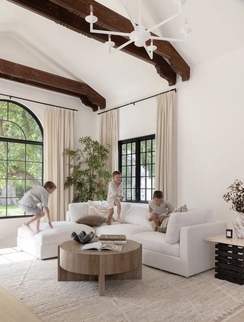 All-White Furniture With Young Children