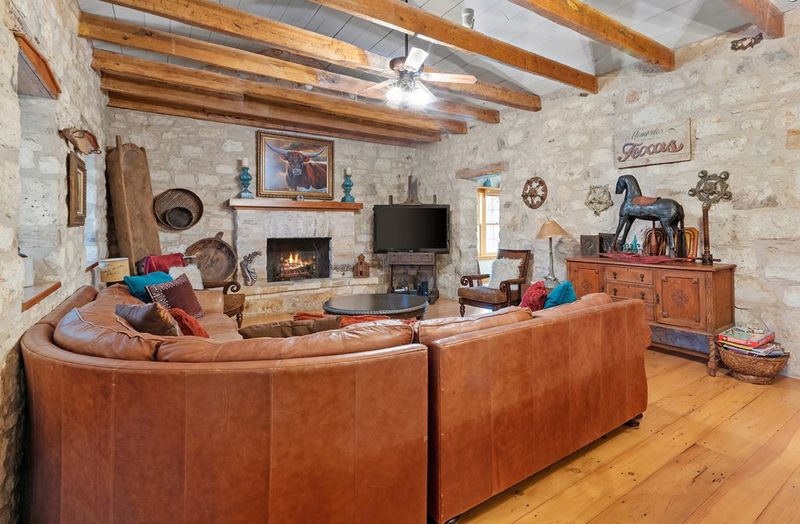 Handcrafted Stone Fireplace