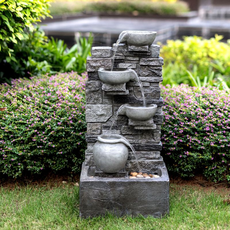 Tiered Fountain Wall: Splash and Dazzle